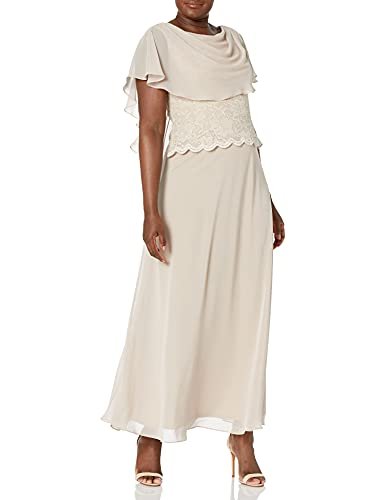 Jessica Howard Lace Capelet Gown
