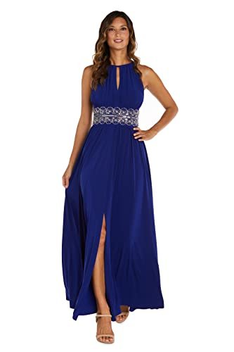 Jessica Howard Beaded Halter Evening Gown